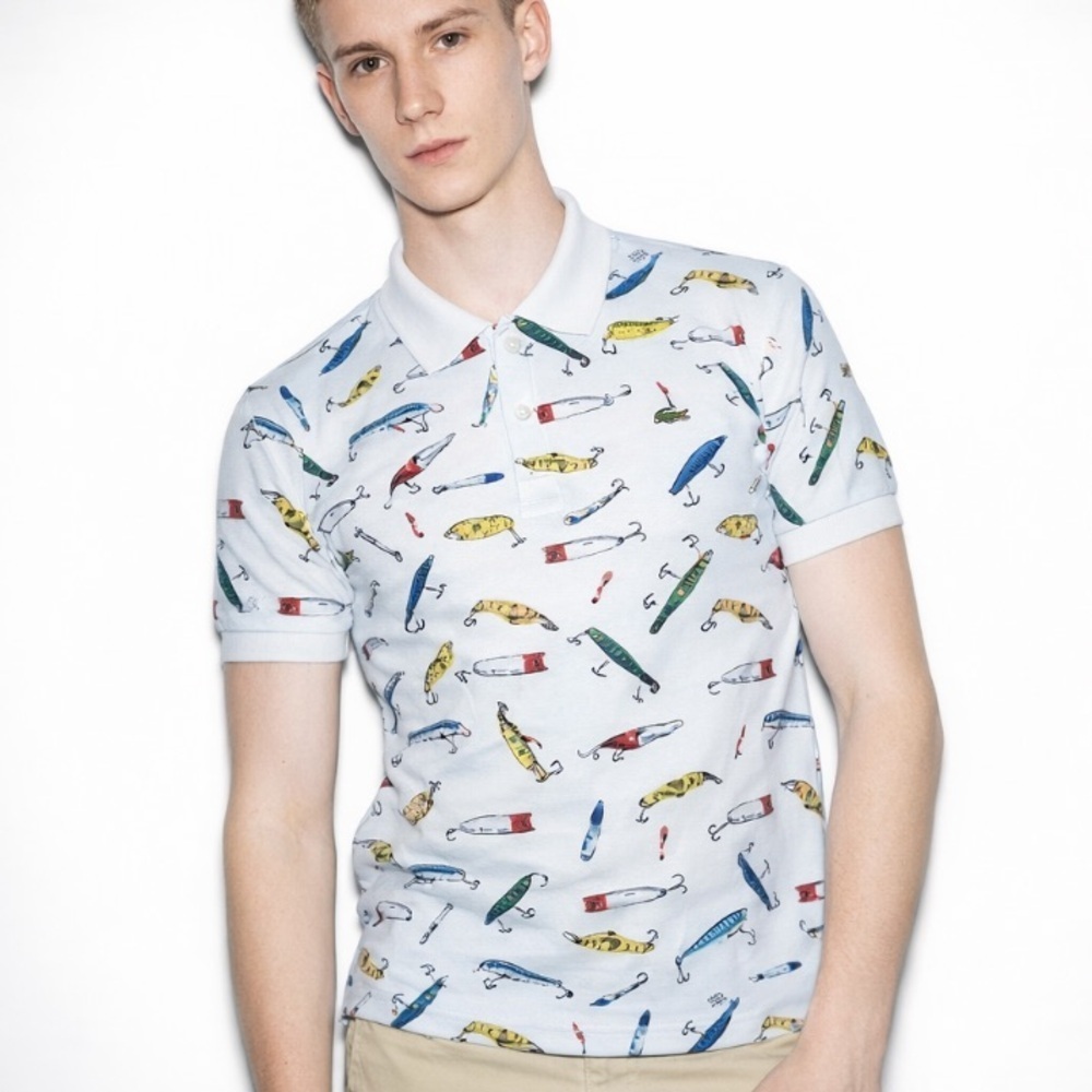 Lacoste L!VE Russell Westbrook Viral Game 1 Fishing Lure Pique Polo Shirt Size M - Picture 9 of 9
